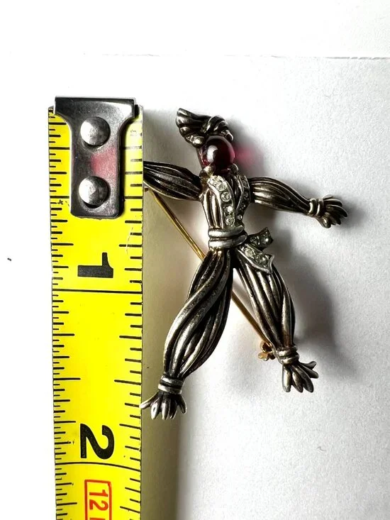 VTG 1940's Trifari by Alfred Phillipe SS Nenette & Rintintin Rag Doll Broaches - Picture 14 of 16